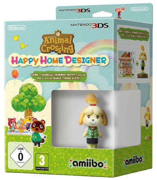 NINTENDO Animal Crossing Happy Home Designer + Amiibo Reader + Amiibo Card per Nintendo 3DS bundle
